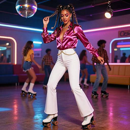 70s Funky Roller Disco Performer