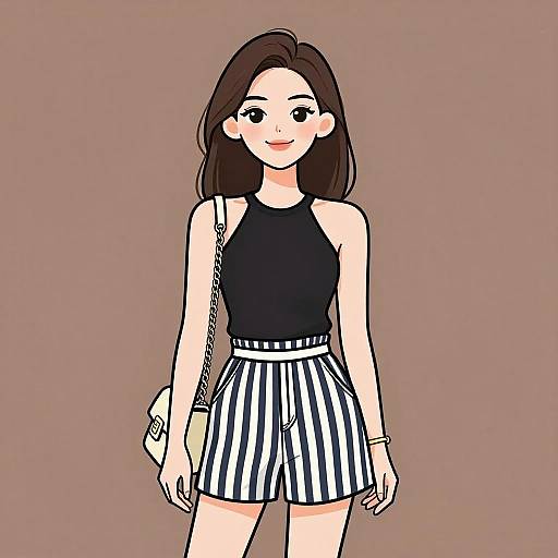 Smiling Woman in Casual Summer Outfit