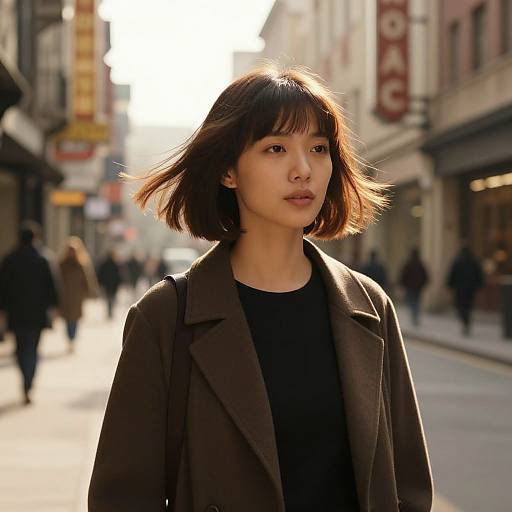 Woman with Undercut in Vintage City