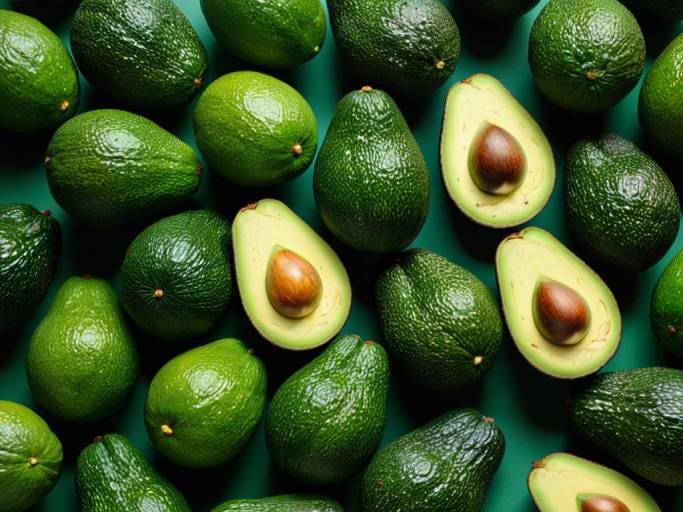 Avocado Themed Green Wallpaper Design