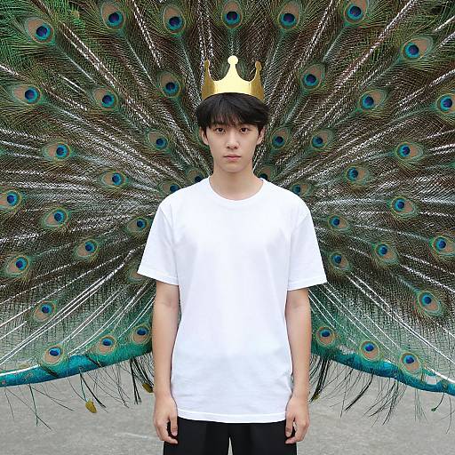 Realistic Peacock Fairy Male Portrait