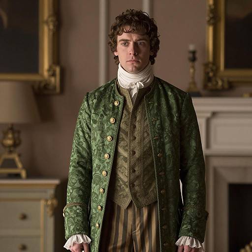 Handsome Man in Renaissance Bridgerton Costume