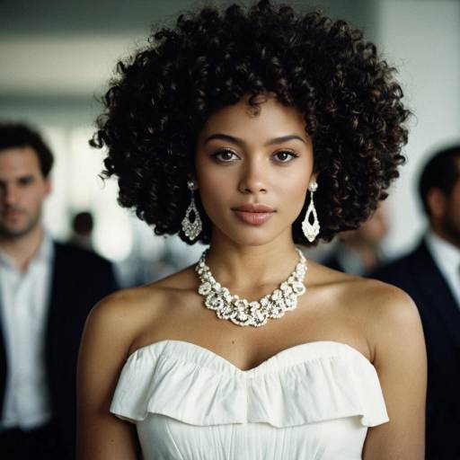 Charming Solo Portrait of Curly Hairstyle
