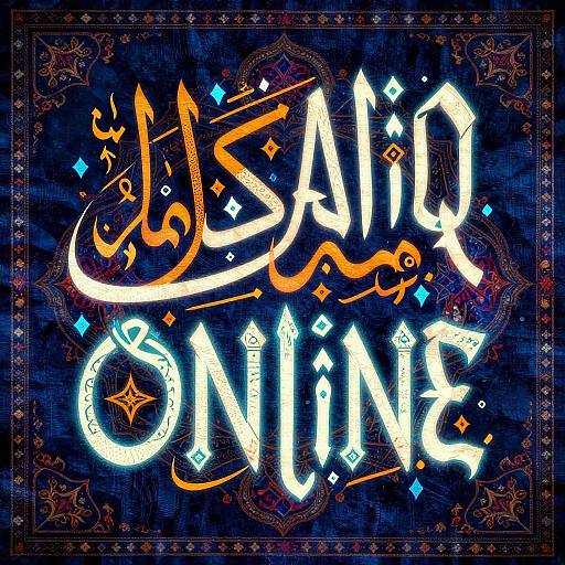 Vibrant Nastaliq Calligraphy Art