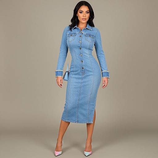 Modern Streetwear Denim Dress Look