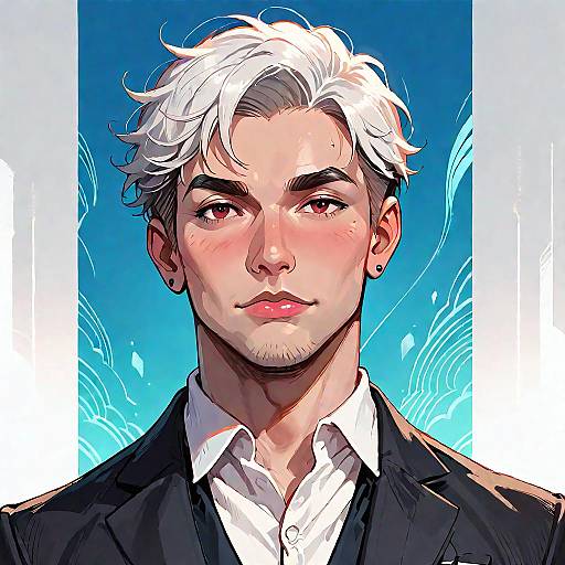 Muscular Mature Man in Suit Portrait