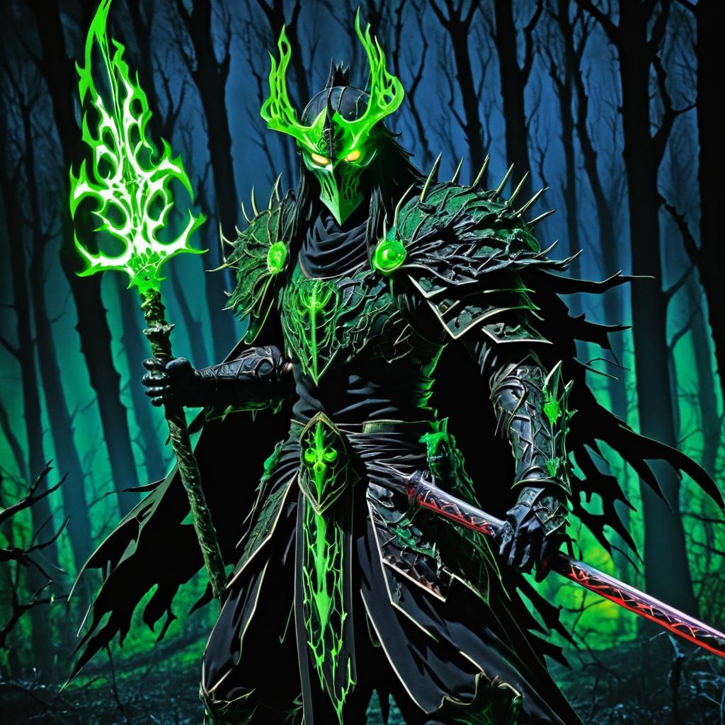 Undead Warlord in Haunted Forest