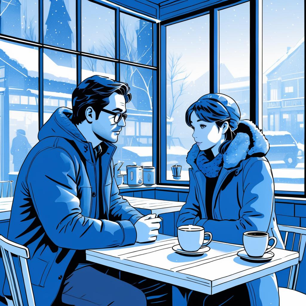 Winter Coffee Shop Manga Family Scene