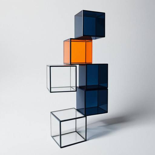Stacked Translucent Cubes Artwork