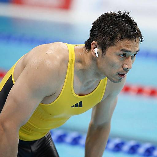 Focused Swimmer in Dynamic Pose