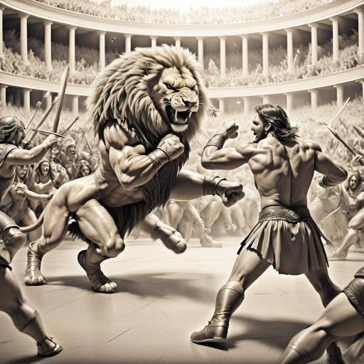 Hero vs Lion: Epic Arena Battle