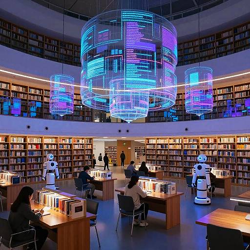 Futuristic University Library in 3D