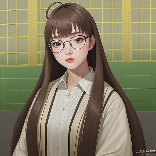 Illustration of Hasegawa chisame, mahou sensei negima! in the style of Dopey (dopq)