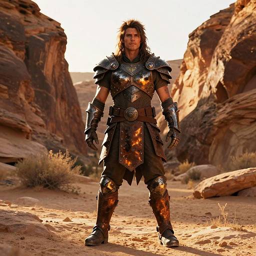 Tyranitar Armor Cosplay in Desert Canyon