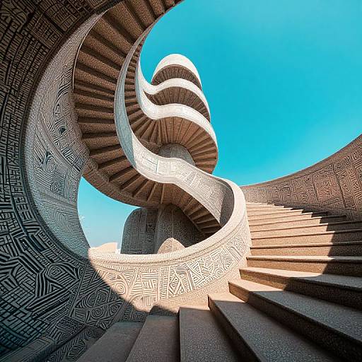 Endless Spiraling Staircase Architecture