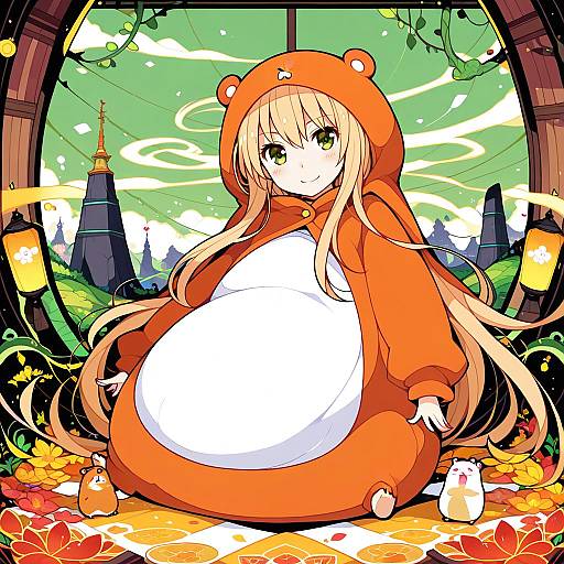 Illustration of Doma umaru, himouto! umaru-chan in the style of Ideolo