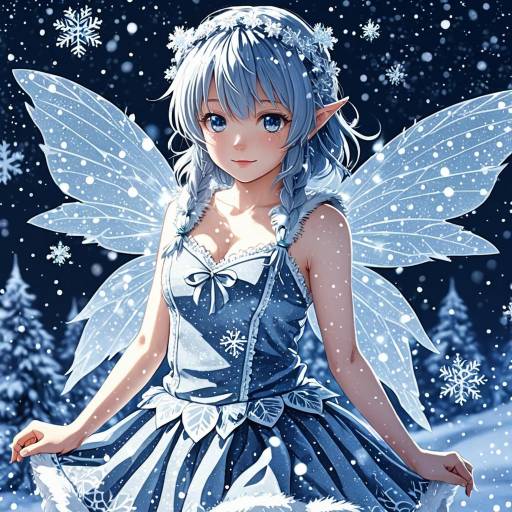 Festive Winter Fairy Anime Character