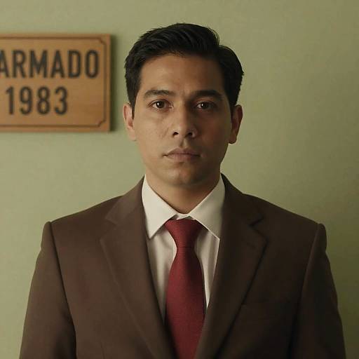 Dapper Man in Brown Suit Portrait