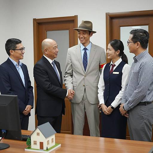 Business Handshake in Office Meeting