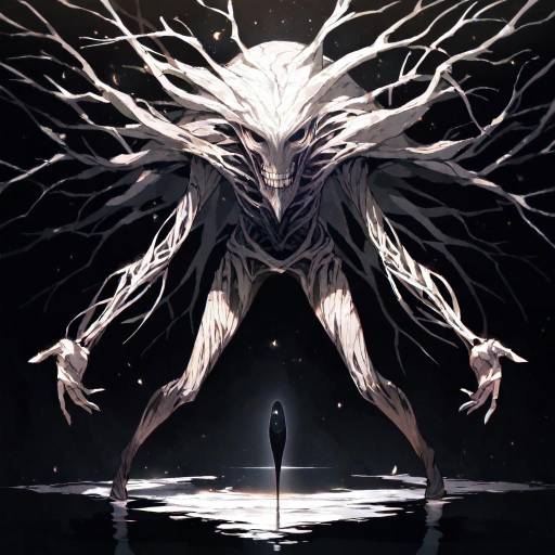 Haunting Emaciated Creature in Darkness Haunting Emaciated Creature in Darkness
