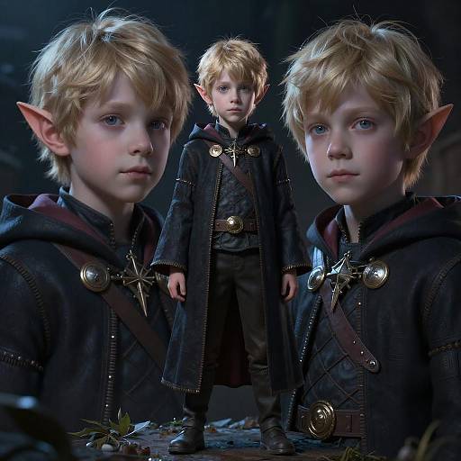 Fantasy Elf Boy Mage with Blonde Hair
