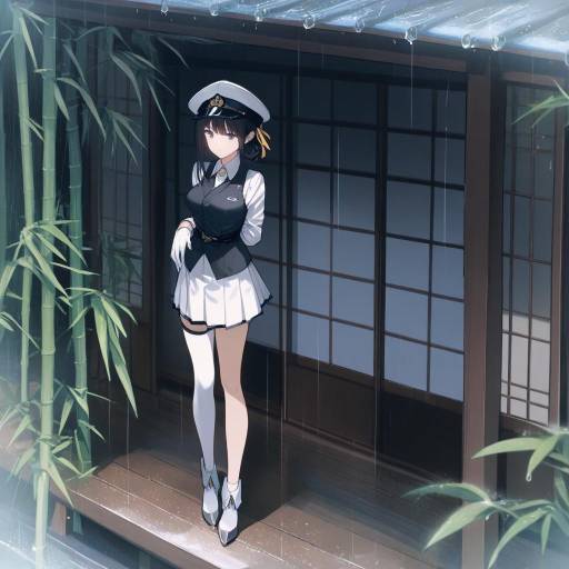 Admiral Kancolle in Rainy Bamboo Grove