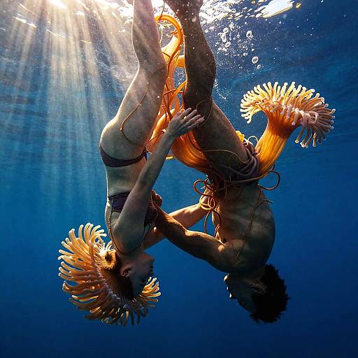 Interconnected Bodies Entwined by Vines