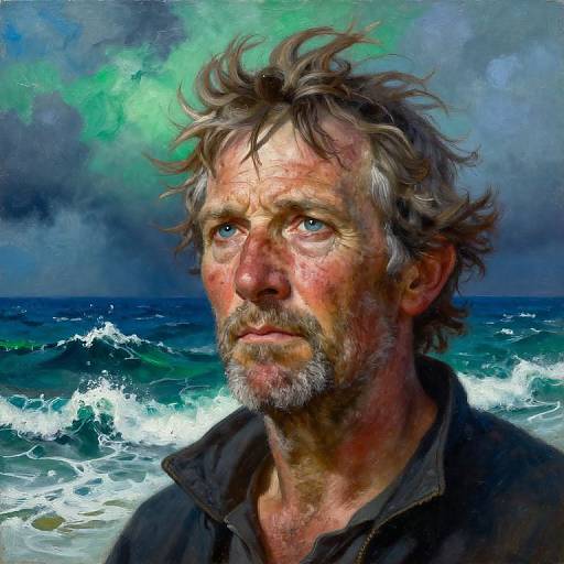 Hyper-Realistic Portrait of Aged Sailor