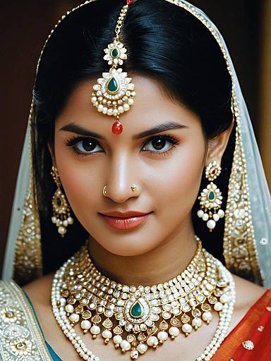 Realistic East Indian Bridal Portrait