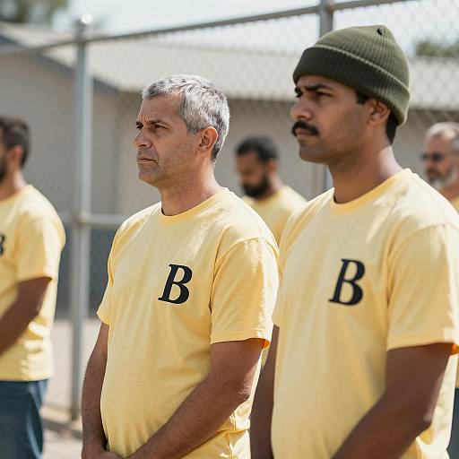 Outdoor Portrait of Two Male Prisoners