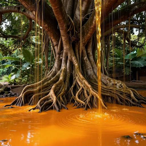 Colossal Tree Over Radiant Nectar Pool