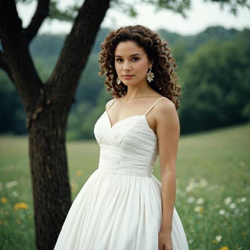 Woman in White Dress Outdoors