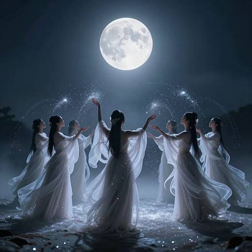 Ethereal Moonlit Dance of Light