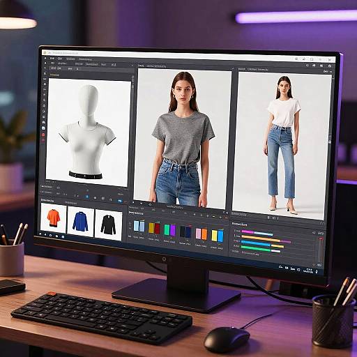 AI Fashion Editing on Computer Screen