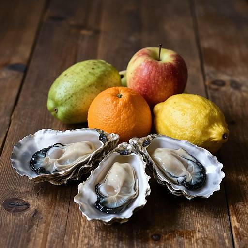 Classic Still Life with Fruit and Oysters