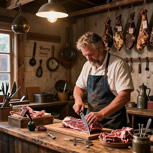 Rustic Butcher Shop with Vintage Charm