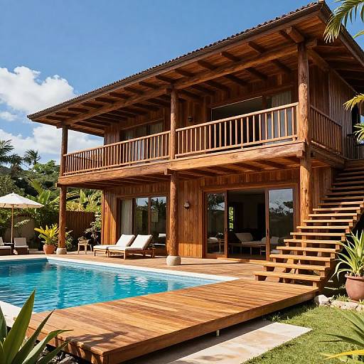 Luxurious Brazilian Wooden Leisure Area