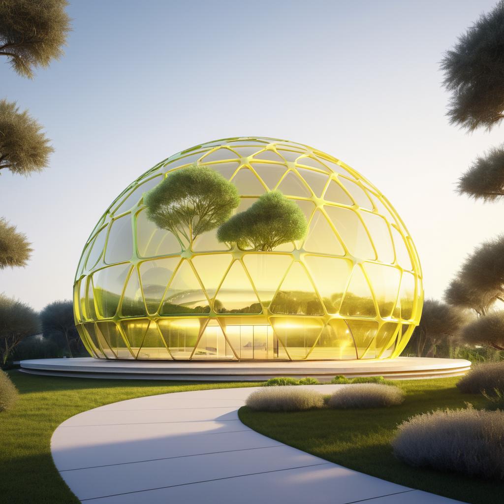 Futuristic Eco-Friendly Dome Rendering