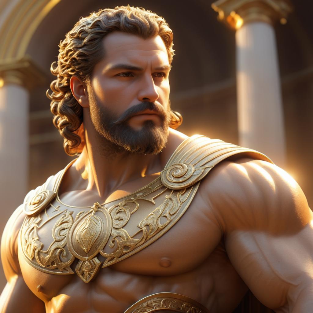 Heroic Hercules in Ethereal High Fantasy