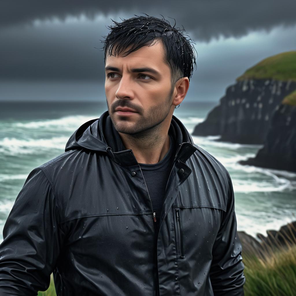 Joyful Breton Male in Dramatic Setting