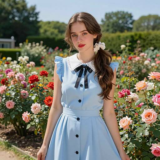 Elegant Dorothy-Inspired Garden Portrait