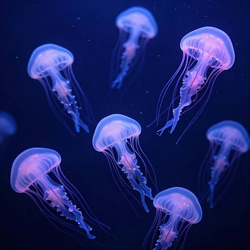 Ethereal Underwater Jellyfish Glow
