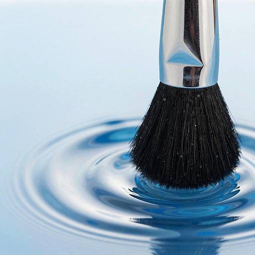 Abstract Black Makeup Brush Close-Up