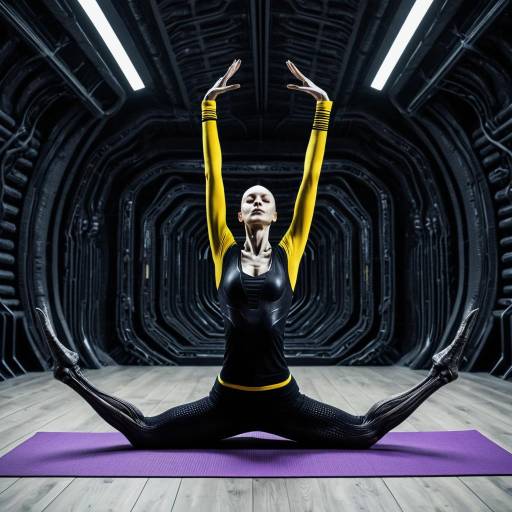 Futuristic Yoga: Alien Elegance in Minimalism