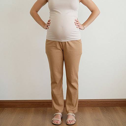 Pregnant Woman Standing Confidently