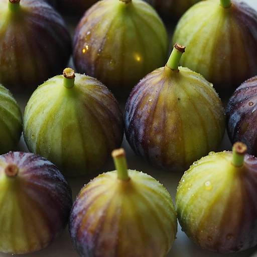 Close-Up of Ripe Colorful Figs