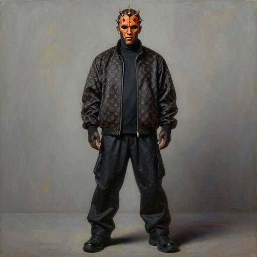 Darth Maul in Luxury Streetwear Oil Painting