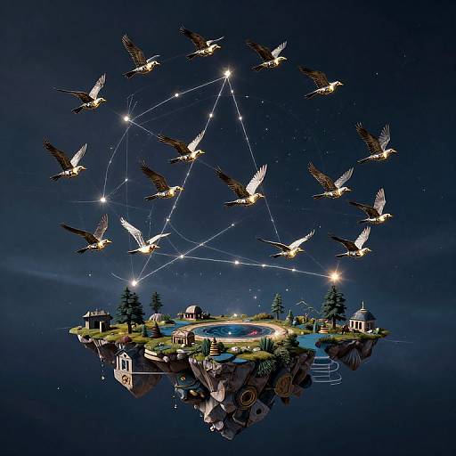 Clockwork Birds Rewriting Spacetime