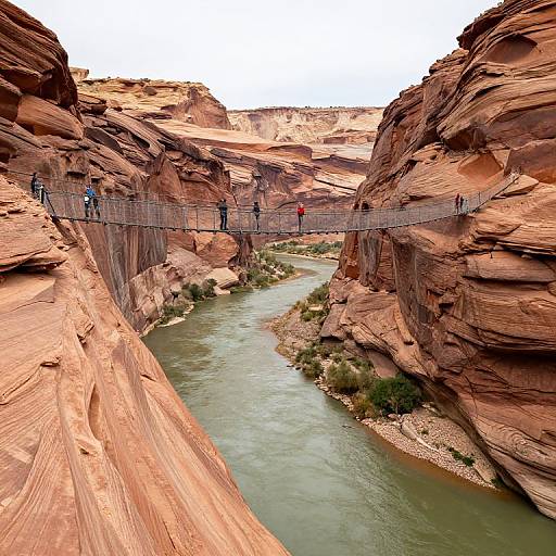 Suspension Bridge Over Colorado River