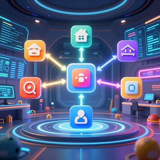 Vibrant Futuristic VR Interface